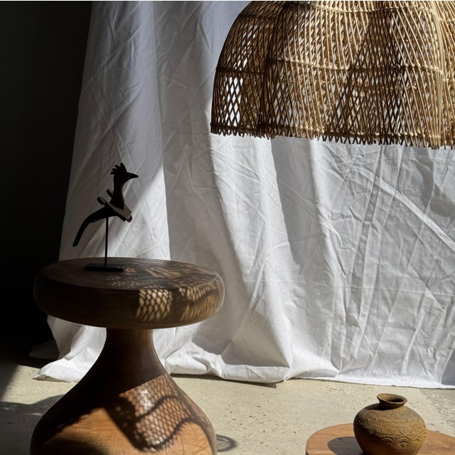 Traditional Indonesian Decorative Wooden Bird on a Base with Crest For Sale - Image 12 of 17