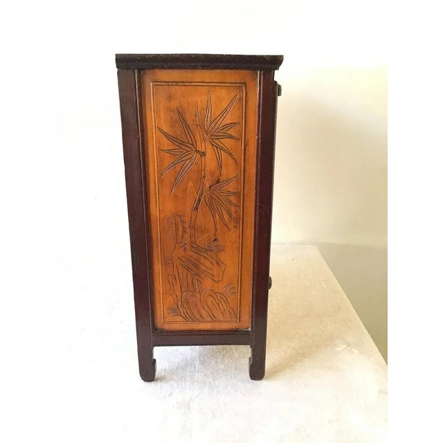 Asian 1880s Asian Carved Wood Box with Drawers For Sale - Image 3 of 10