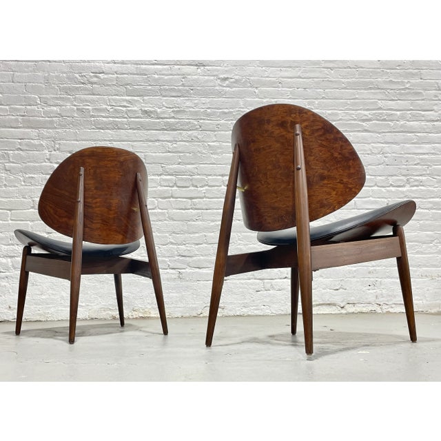 Pair - Mid Century Modern Clam Shell Chairs by Kodawood, C. 1960's For Sale - Image 16 of 18