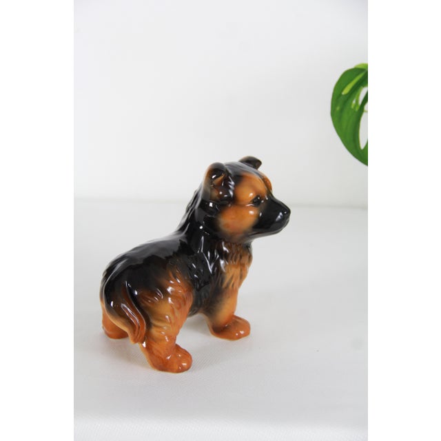 Vintage German Shepherd Puppy Figurine in Ceramic, Italy, 1970s For Sale - Image 3 of 8