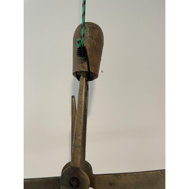 1918 Ottoman Empire Brass 16" Balance Scale — Crowned Anchor Maritime Guild Mark For Sale In Boston - Image 6 of 18