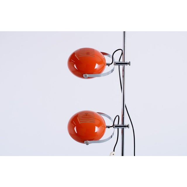 Adjustable Orange Double Eyeball Globe Floor Lamp from Herda, 1970s For Sale - Image 10 of 18