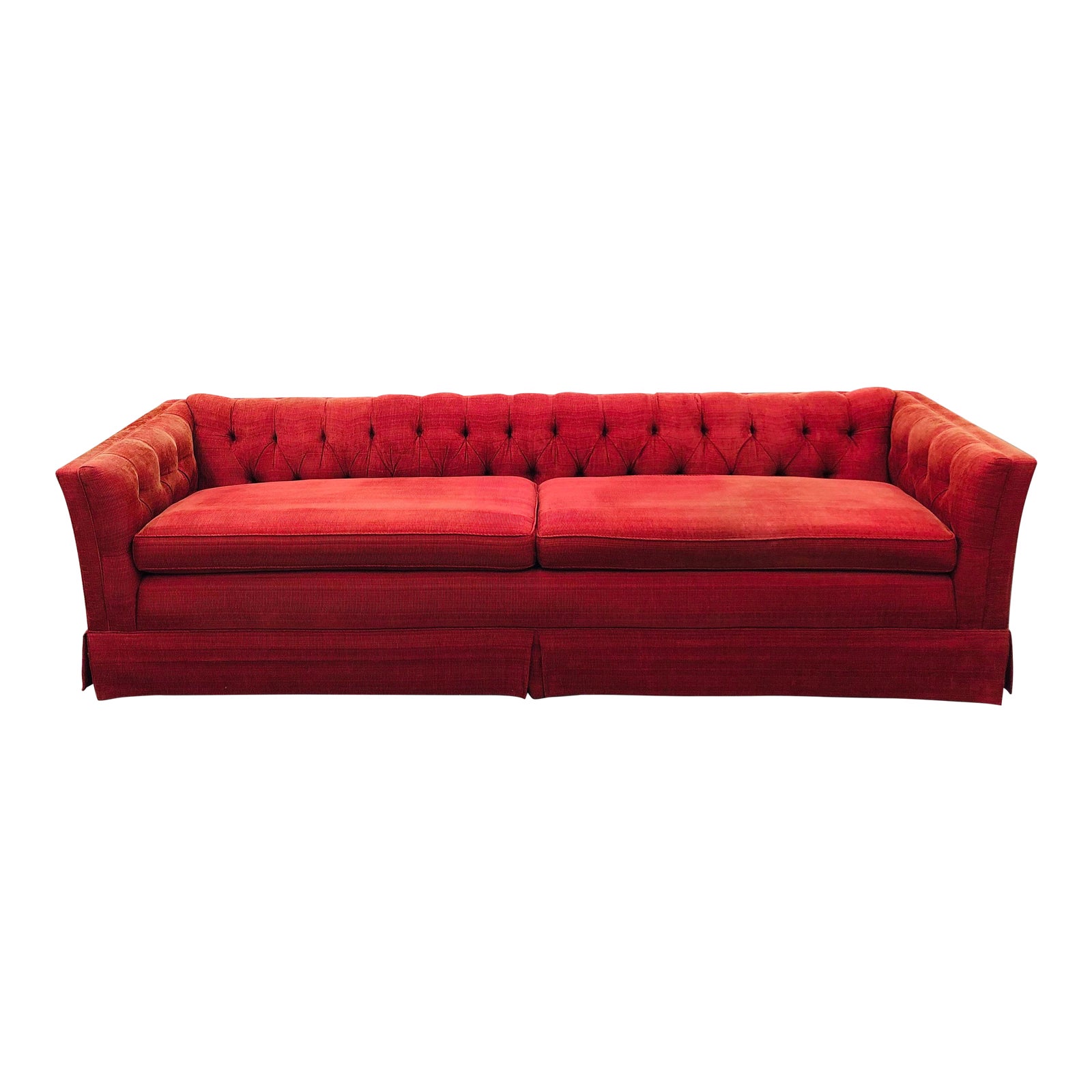 Vintage Chesterfield Style Tufted Button Back Sofa Chairish