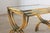 Set of tables in style of jean royere in the 1950s. The metal structure is hand gilt finished and has a gorgeous patina....