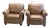 Pair of Bassett Jackson Umber Leather Club Chairs With Nailhead Trim For Sale