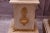 Pair of Large Neoclassical Beige Marble and Ormolu Bronze Urn Amphorae With Matching Pedestals For Sale - Image 14 of 16