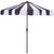 Meze 9 Ft Crank Umbrella, Navy Cabana Stripe/Brown Pole For Sale - Image 9 of 9