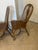 Late 20th Century Set of 3 Solid Oak Rustic Americana Bowback Windsor Dining Side Chairs For Sale In Phoenix - Image 6 of 12