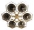 21st Century Hive Polished Brass Smoky Bubbles Murano Flush Mount by Fabio LTD For Sale