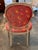 Pair of Vintage Painted Fauteuils With Floral Upholstery For Sale - Image 4 of 8