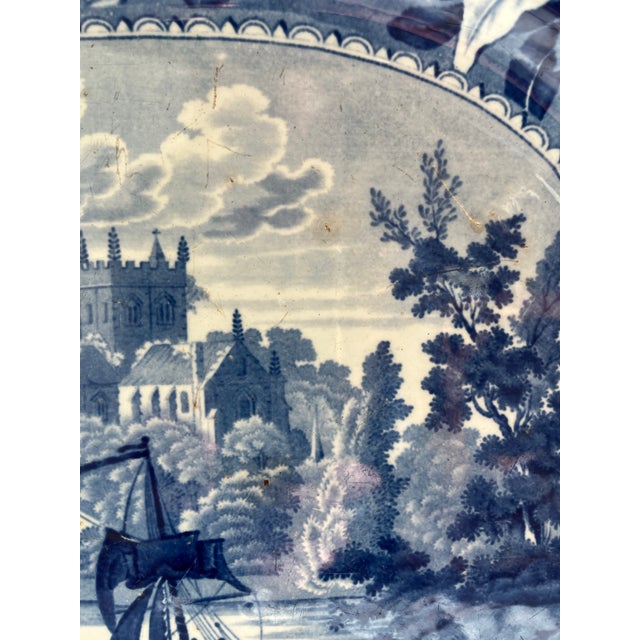 Rare Rippon Yorkshire Ceramic Blue & White Platter, Circa 1830s For Sale In Washington DC - Image 6 of 12