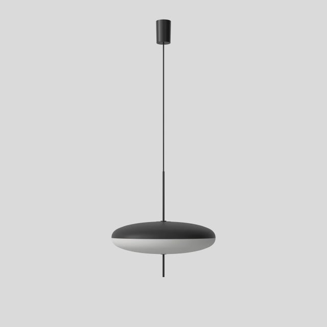 Metal Gino Sarfatti Model No. 2065 Ceiling Light in Black and White For Sale - Image 7 of 9