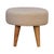 Contemporary Bouclé Upholstered Stool With Curved Wood Legs For Sale - Image 3 of 7
