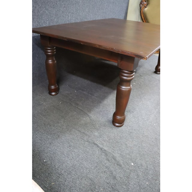Turned Led & Stained Farm Table For Sale In Philadelphia - Image 6 of 10