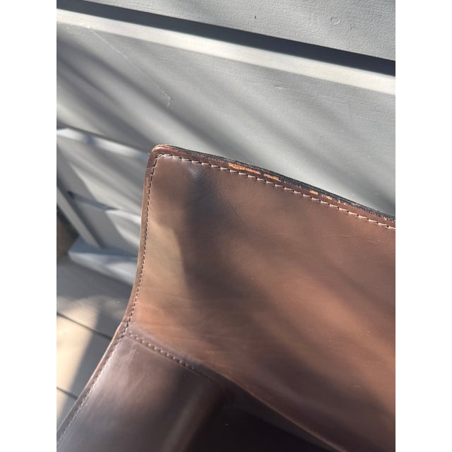 Brown Mario Bellini Cab Arm Chair (2) 1990s. For Sale - Image 8 of 17