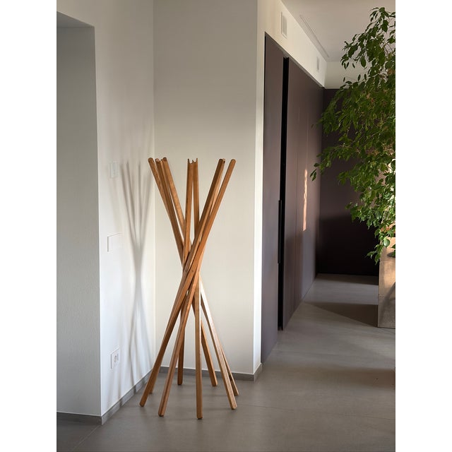 1970s Sciangai Coat Stand in Wood by De Pas-Durbino-Lomazzi for Zanotta, 1970s For Sale - Image 5 of 6