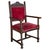 19th Century Spanish Colonial Altar Carved Armchair with Red Velve Seat and Back For Sale - Image 15 of 18