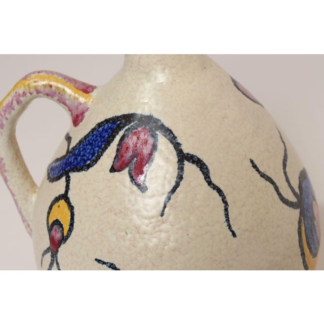 1940s Art Deco Zuid-Holland Gouda "Espera" Bulbous Matte Glaze Ceramic Pitcher For Sale - Image 14 of 17