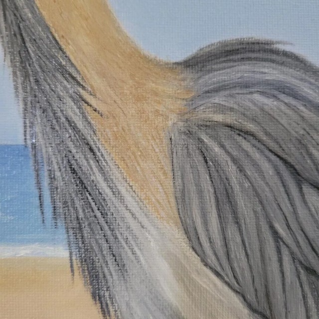 2020s Heron on the Beach Painting by Susan B. For Sale - Image 5 of 5