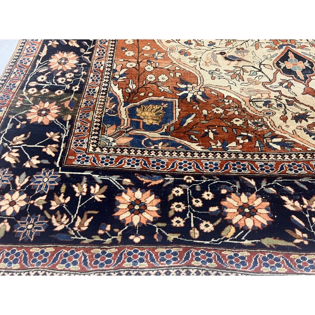 Antique Persian Mohtasham Kashan Rug 4'2" X 6’5" For Sale In New York - Image 6 of 12