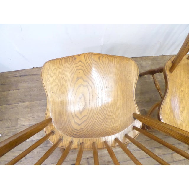 Early 20th Century Vintage Windsor Side Chairs - a Pair For Sale - Image 5 of 6