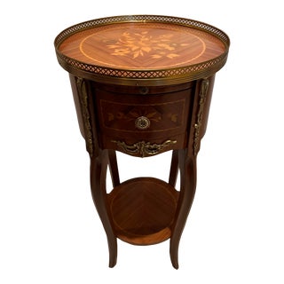 Louis XV Style Marquetry Inlaid Table For Sale