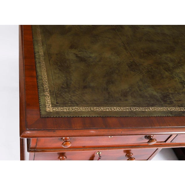 Antique Victorian Flame Mahogany Desk, 1800s For Sale - Image 6 of 18
