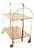 Mid-Century Folding Bar Cart with Rattan Mesh and Acrylic Glass Shelves, 1960s For Sale