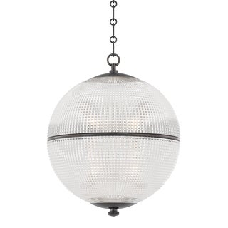 Hudson Valley Lighting Mark D. Sikes Sphere No. 3 1-Light Large Pendant, Distressed Bronze For Sale