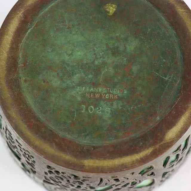 Antique Tiffany Studios Reticulated Foliate Sterling Silver Overlay C1900 For Sale - Image 12 of 12