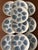 Vintage Embossed Blue Ceramic Oyster Plates, Set of 10 For Sale - Image 12 of 13