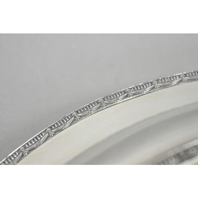 Metal Vintage T&t Silver Plated Victorian Oval Vegetable Serving Platter W/ Drapes For Sale - Image 7 of 16