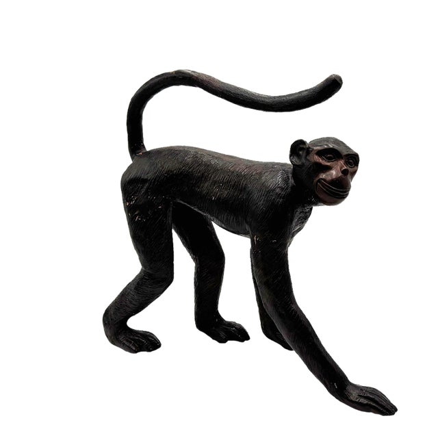 Maitland Smith Bronze Spider Monkey Sculpture For Sale