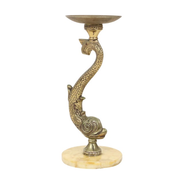 1970s Mid-Century Mythical Dolphin Floor Ashtray, France, 1950s For Sale - Image 5 of 15