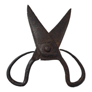 15th Century Medieval Iron Scissors With Makers Mark Shears 600+ Years Old Antique Tools Farming Tailoring