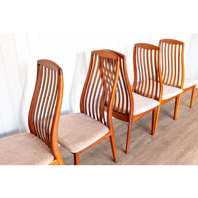 1970s Vintage Danish Teak Dining Chairs by Preben Schou Andersen, 1970s, Set of 6 For Sale - Image 5 of 18