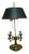 Large Tole Shade Brass Table Lamp For Sale
