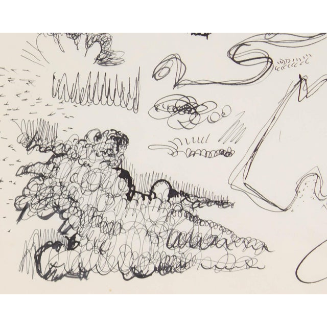 1960s Abstract Landscape Ink Drawing by Harry Hilson For Sale In Indianapolis - Image 6 of 7