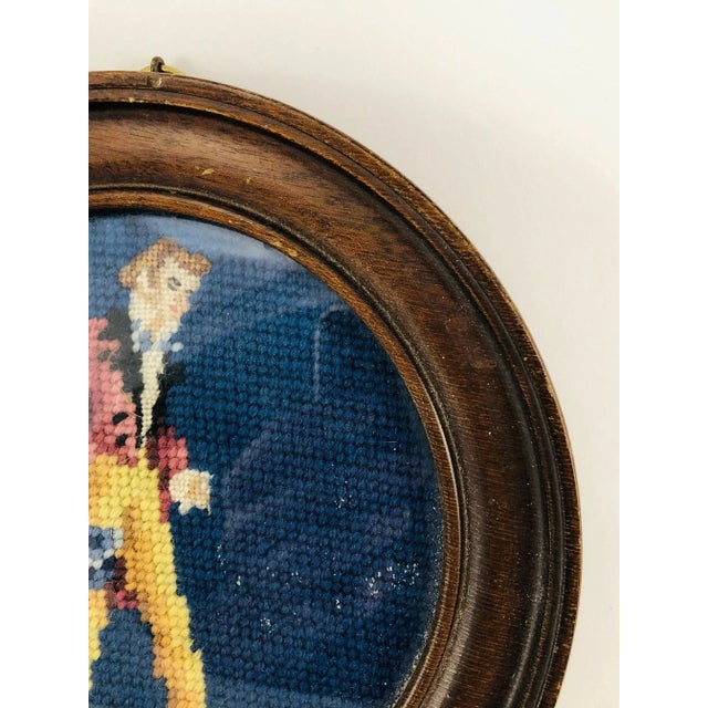 Victorian Late 1800s Walnut Framed Needlepoint of Victorian Gentleman For Sale - Image 3 of 8