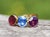 Not Yet Made - Made To Order Multicolor 14k Gold Ring With Amethyst, Ruby and Topaz, Size 5 For Sale - Image 5 of 7