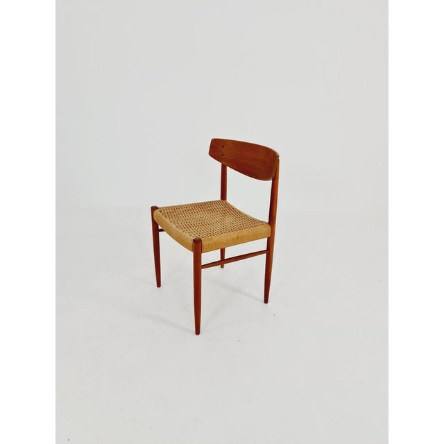 Danish Teak & Paper Cord Dining Chair from A.M. Mobler, 1960s For Sale - Image 10 of 11