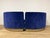 Blue Curved Sofas in Blue Velvet with Brass Base, 1990s, Set of 2 For Sale - Image 8 of 9