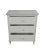 Gray three drawer bedside table