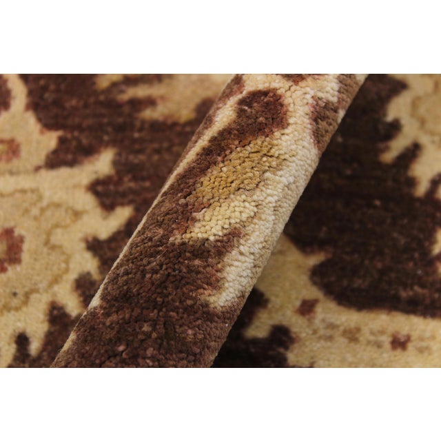 Textile Boho Chic Ziegler 1990's Brown/Tan Wool Runner Rug- 2'6'' X 9'8'' For Sale - Image 7 of 10