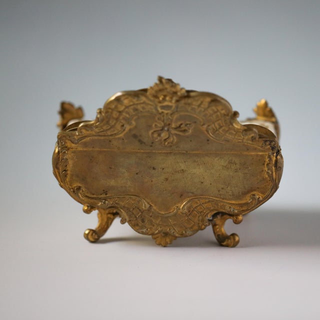 Sèvres French Porcelain & Gilt Bronze Inkwell Letter Holder, C. 1880 For Sale In Las Vegas - Image 6 of 13