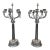 Pair of Vintage Silver Neoclassical Candelabras by Bombay Company For Sale