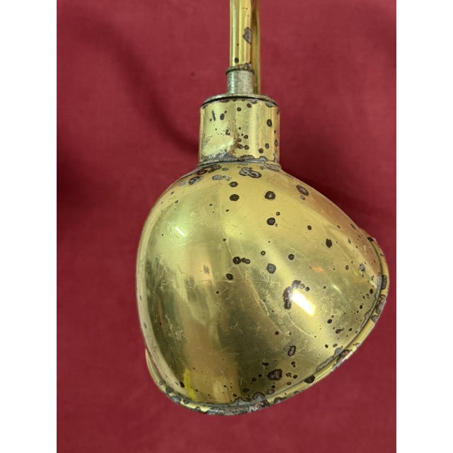 Large Industrial Wall Lamps with Adjustable Parabola Arm in Brass, 1950s, Set of 2 For Sale - Image 11 of 18