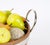 Mid Century Modern Chrome Ring-Handled Basket Centerpiece Composite Fruit Pears For Sale In New York - Image 6 of 10