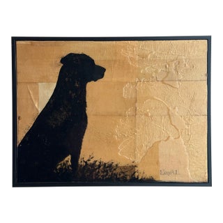 2004 “Loyal” Contemporary Black Mixed Media Painting by Ashley Collins For Sale
