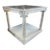 Vintage Hollywood Regency Fluted Column Side Table With Smoky Mirror Top For Sale